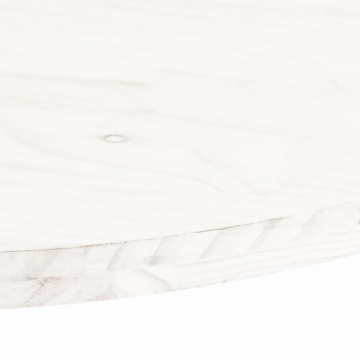 bordplade 80x40x2,5 cm oval massivt fyrretræ hvid