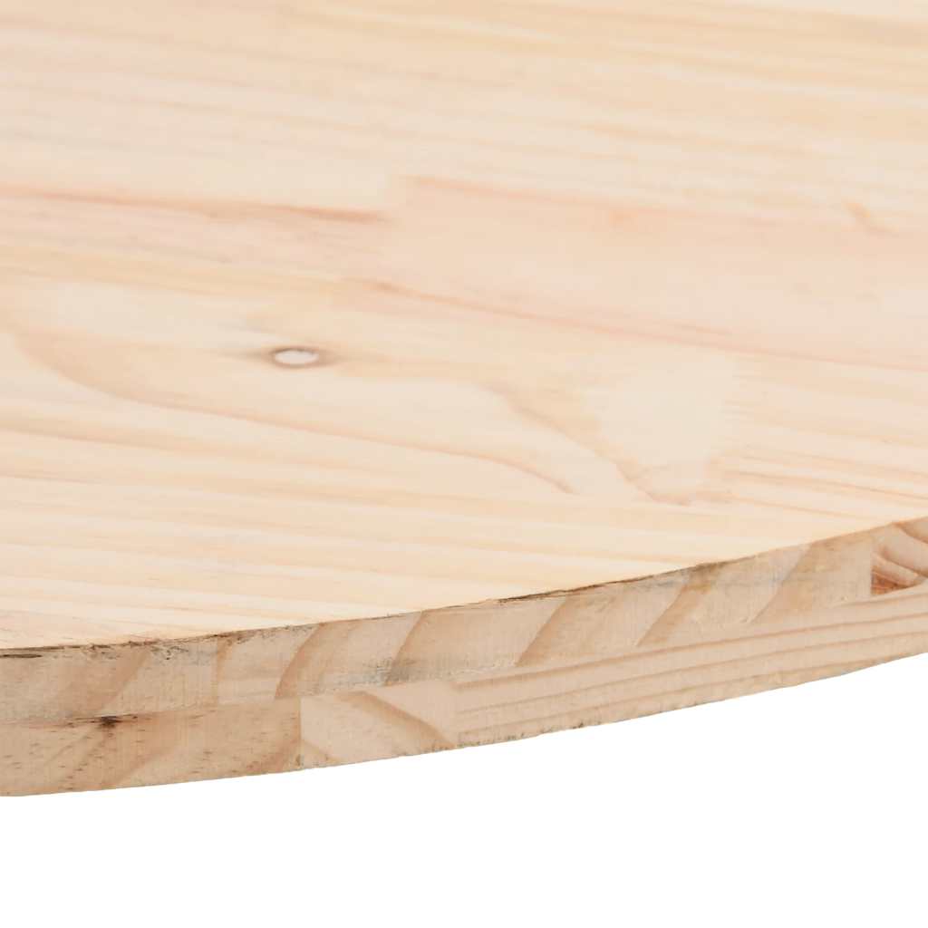 bordplade 80x40x2,5 cm massivt træ ovalt fyrretræ