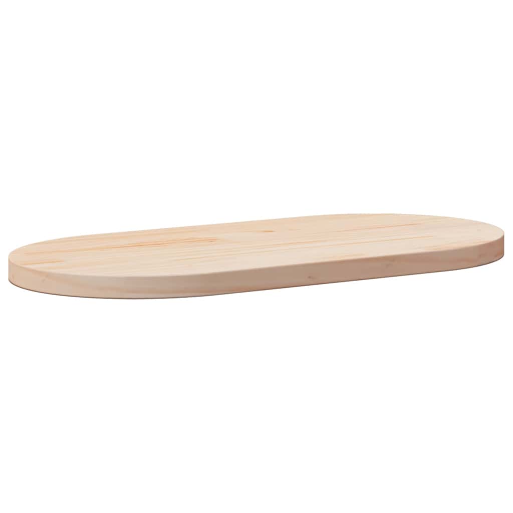 bordplade 90x45x2,5 cm massivt træ ovalt fyrretræ