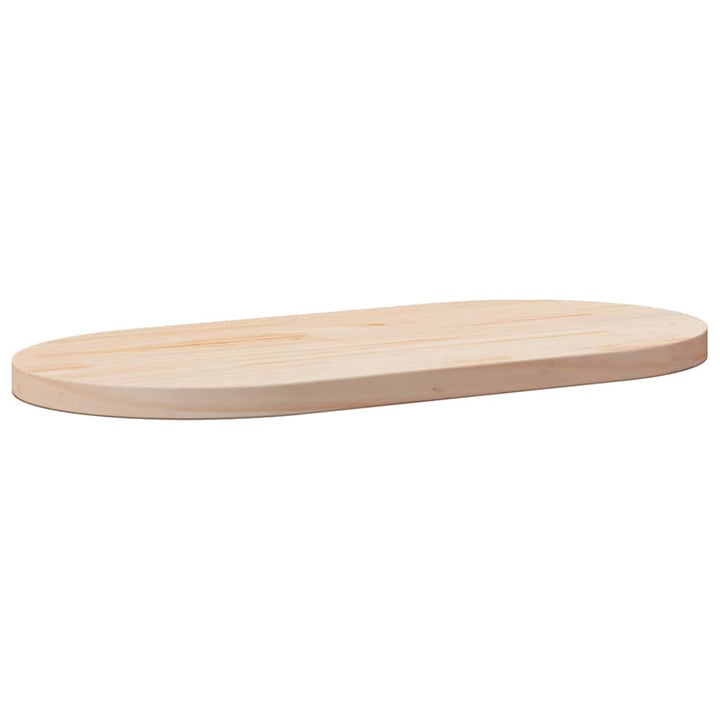 bordplade 90x45x2,5 cm massivt træ ovalt fyrretræ