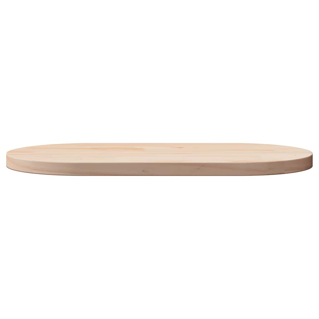 bordplade 90x45x2,5 cm massivt træ ovalt fyrretræ