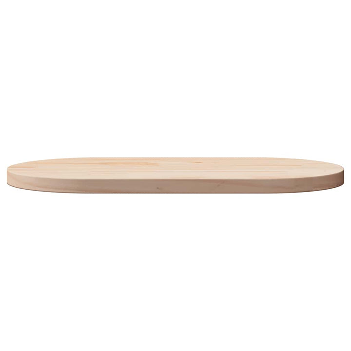 bordplade 90x45x2,5 cm massivt træ ovalt fyrretræ