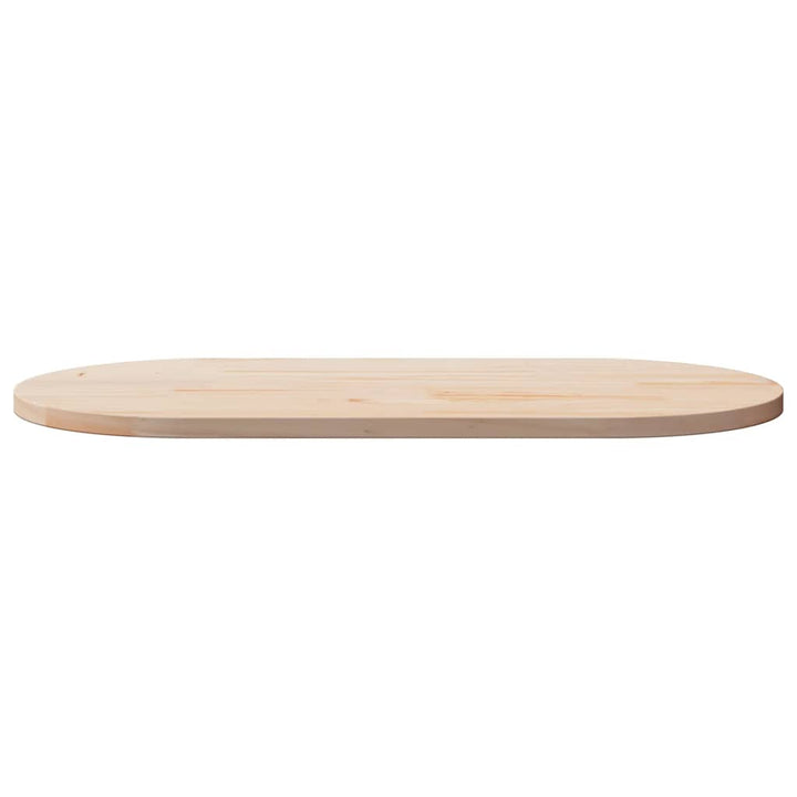 bordplade 100x50x2,5 cm massivt træ ovalt fyrretræ