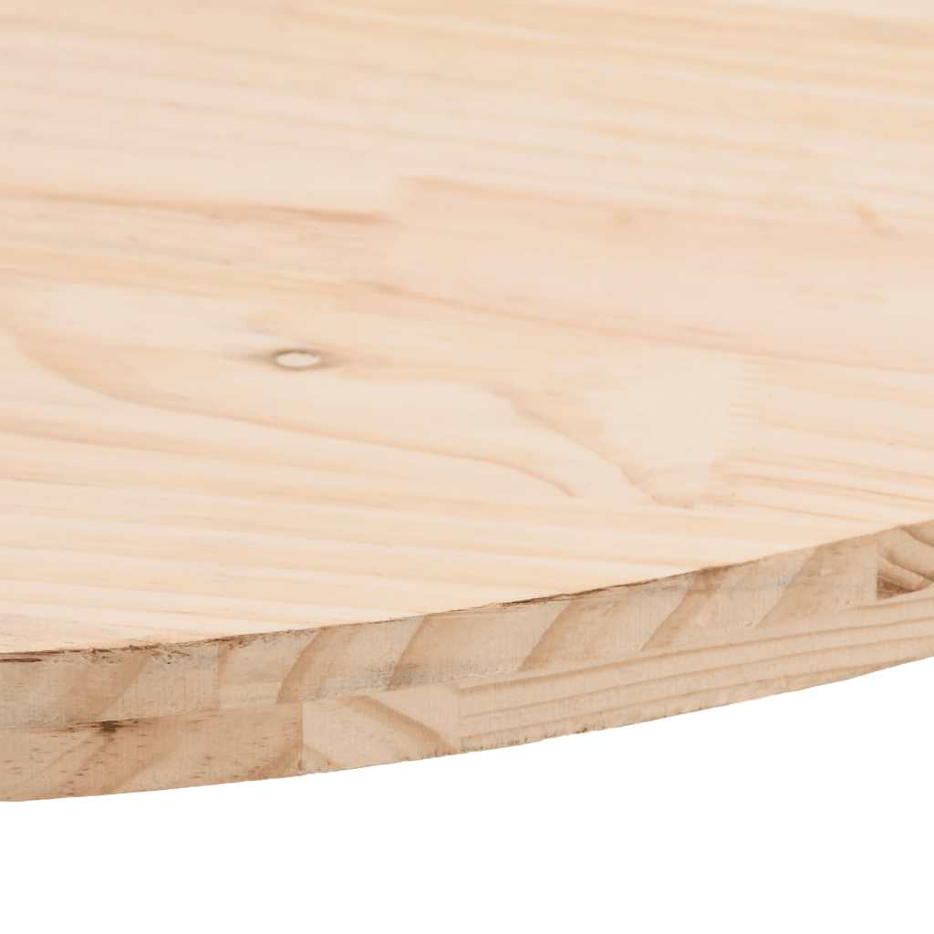 bordplade 100x50x2,5 cm massivt træ ovalt fyrretræ