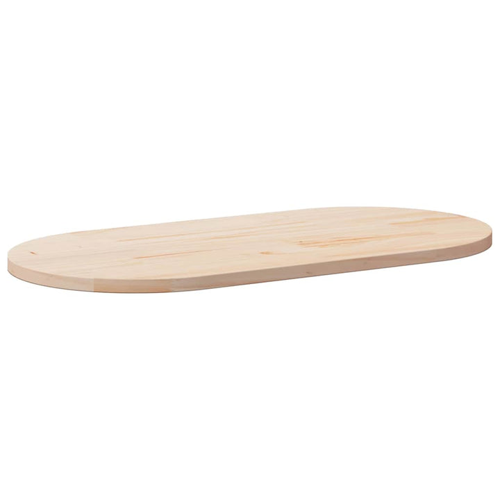 bordplade 110x55x2,5 cm massivt træ fyrretræ oval