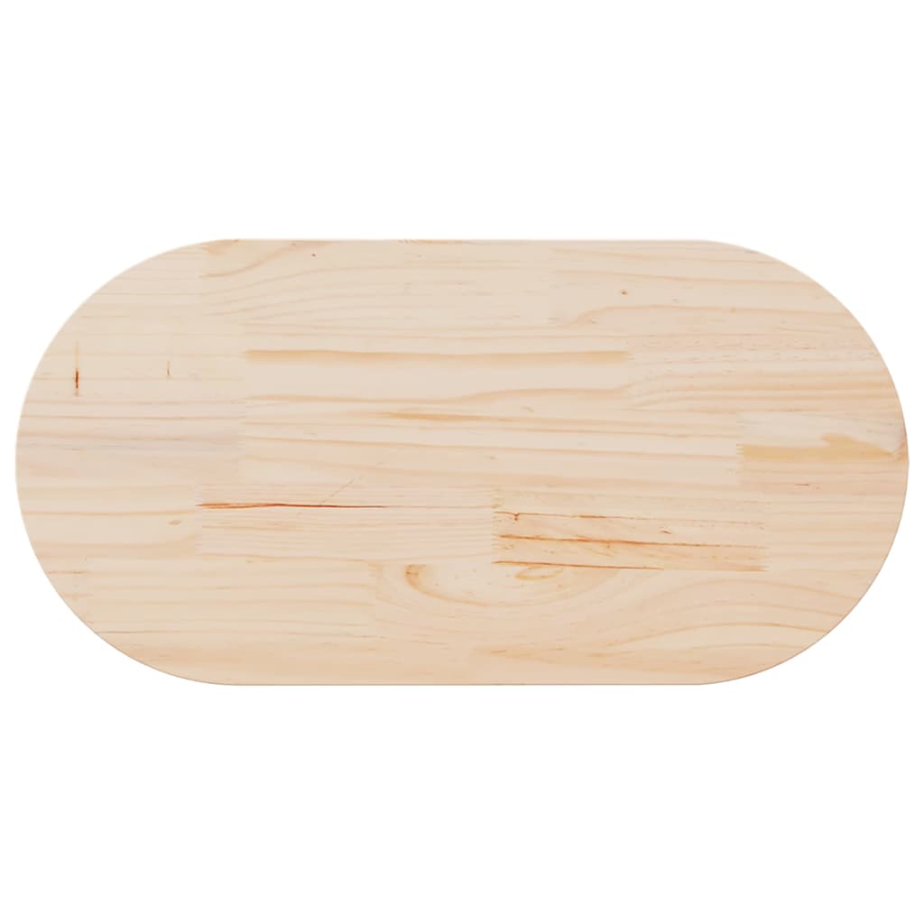 bordplade 110x55x2,5 cm massivt træ fyrretræ oval