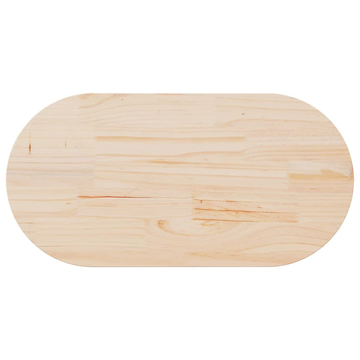 bordplade 110x55x2,5 cm massivt træ fyrretræ oval