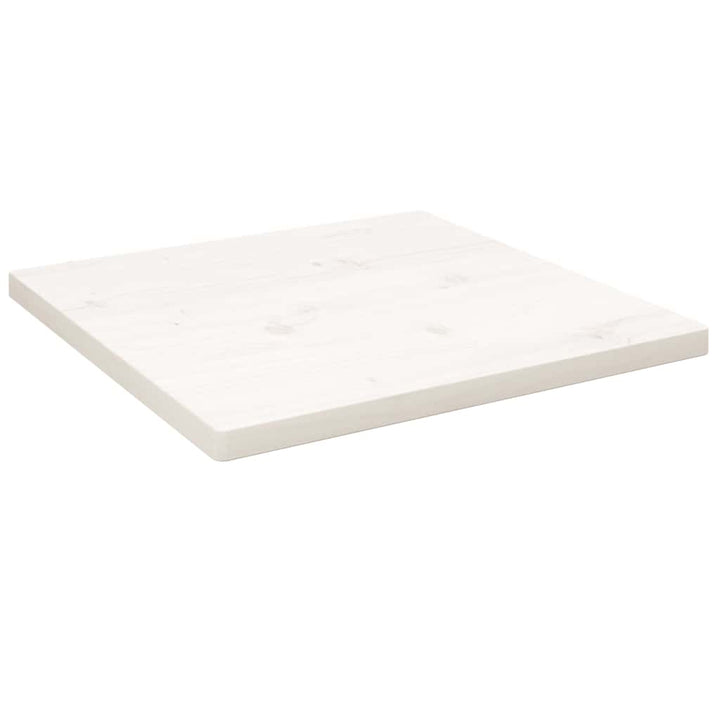 bordplade 60x60x2,5 cm firkantet massivt fyrretræ hvid