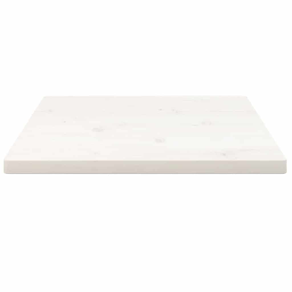 bordplade 60x60x2,5 cm firkantet massivt fyrretræ hvid