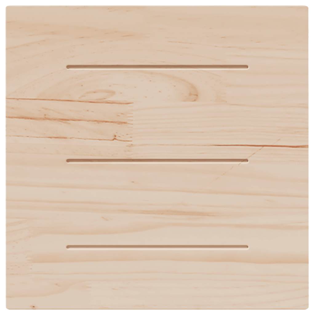 bordplade 60x60x2,5 cm firkantet massivt fyrretræ hvid