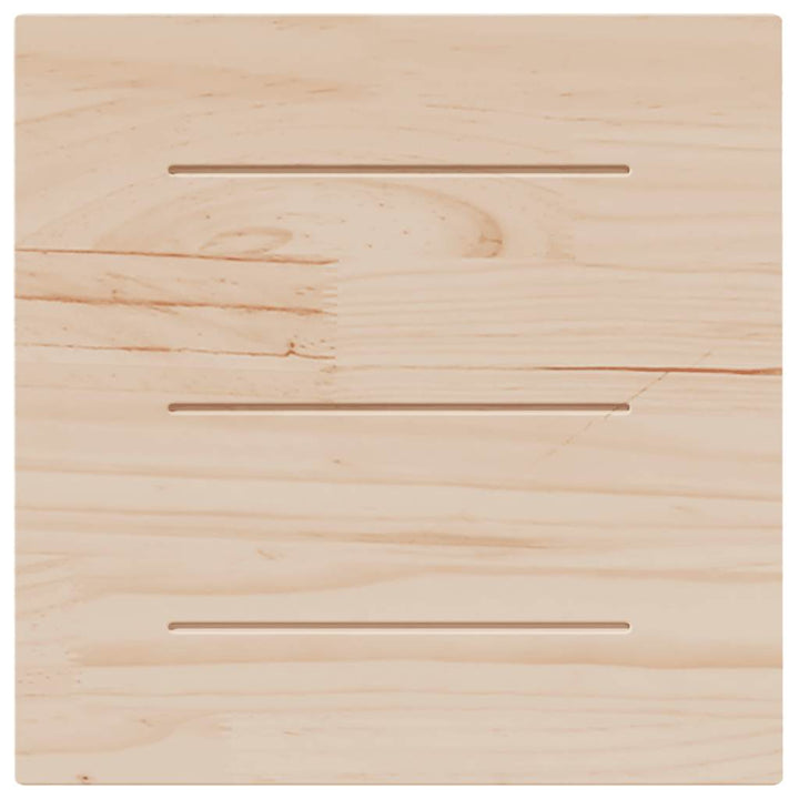 bordplade 60x60x2,5 cm firkantet massivt fyrretræ hvid