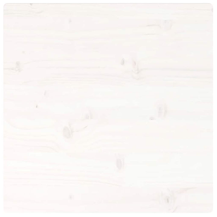 bordplade 60x60x2,5 cm firkantet massivt fyrretræ hvid