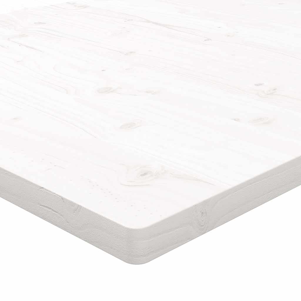 bordplade 60x60x2,5 cm firkantet massivt fyrretræ hvid