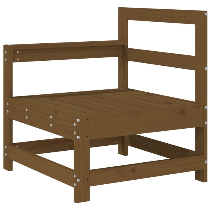 loungesæt til haven 4 dele massivt fyrretræ gyldenbrun