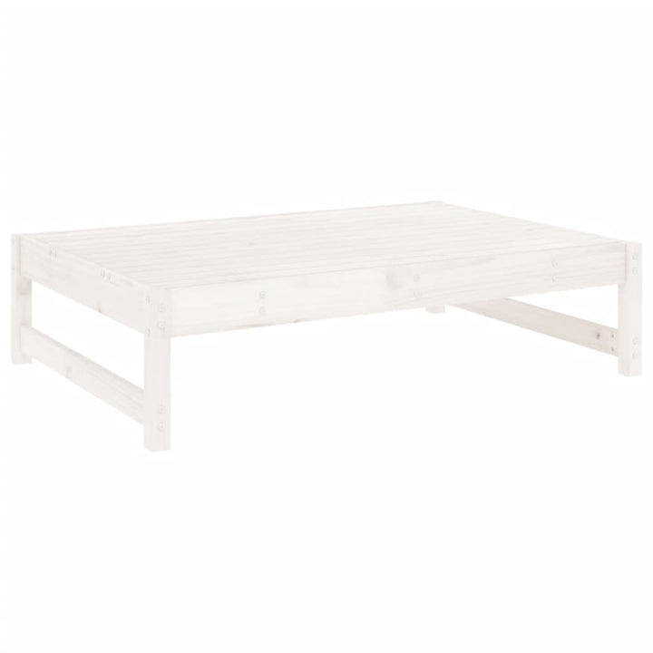 udendørs fodskammel 120x80 cm massivt fyrretræ hvid
