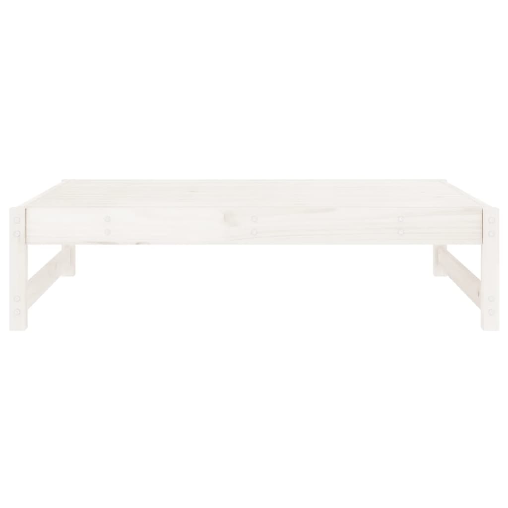 udendørs fodskammel 120x80 cm massivt fyrretræ hvid