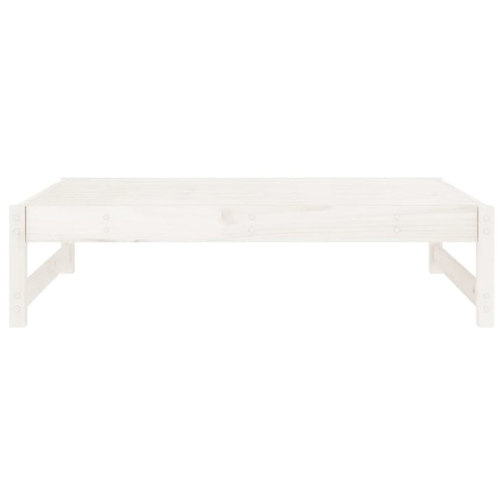 udendørs fodskammel 120x80 cm massivt fyrretræ hvid