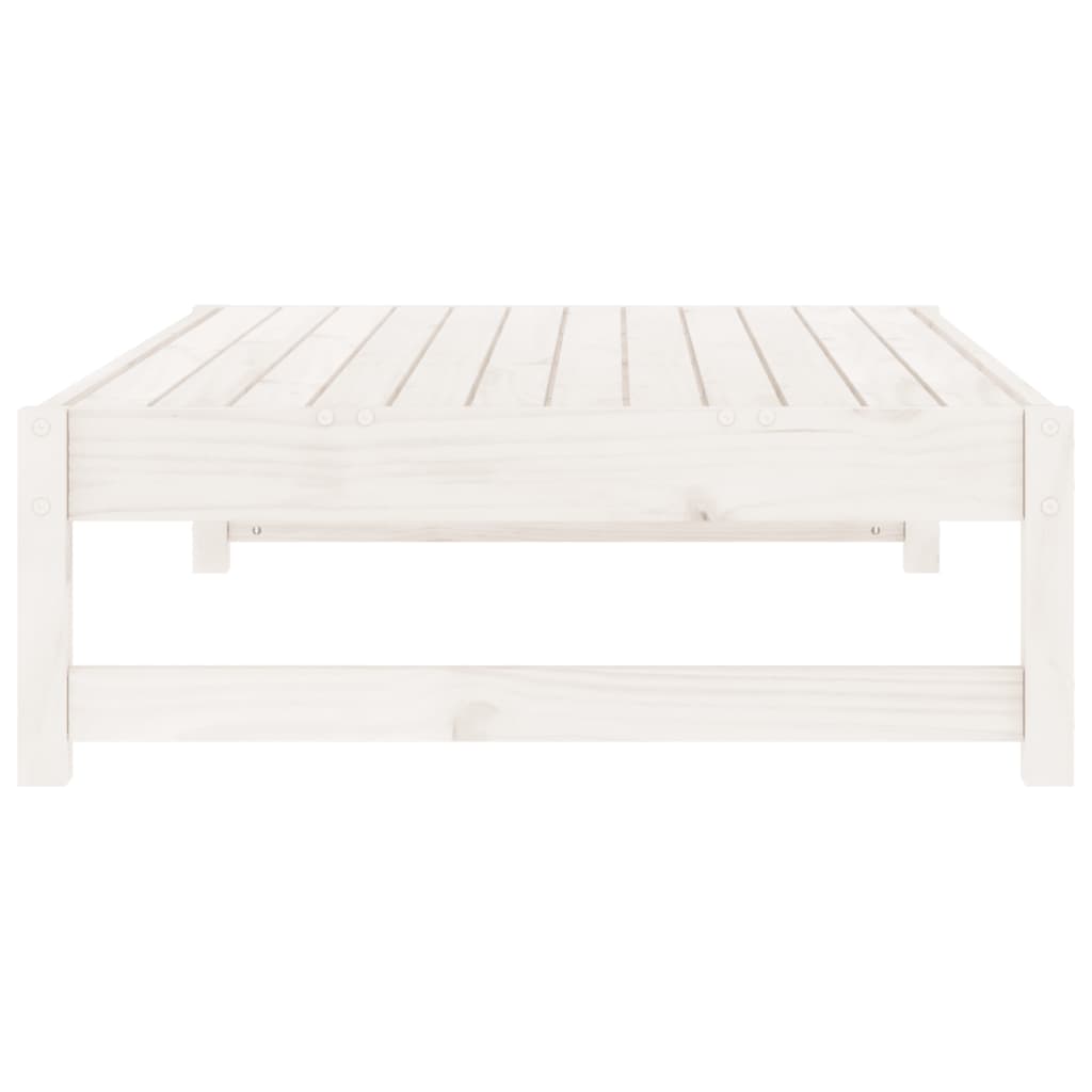 udendørs fodskammel 120x80 cm massivt fyrretræ hvid