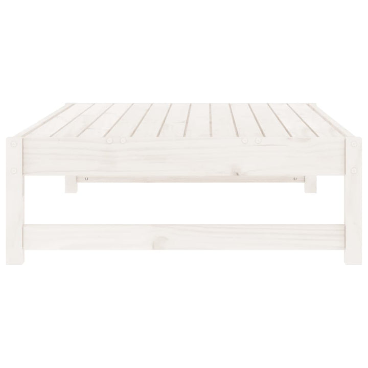 udendørs fodskammel 120x80 cm massivt fyrretræ hvid