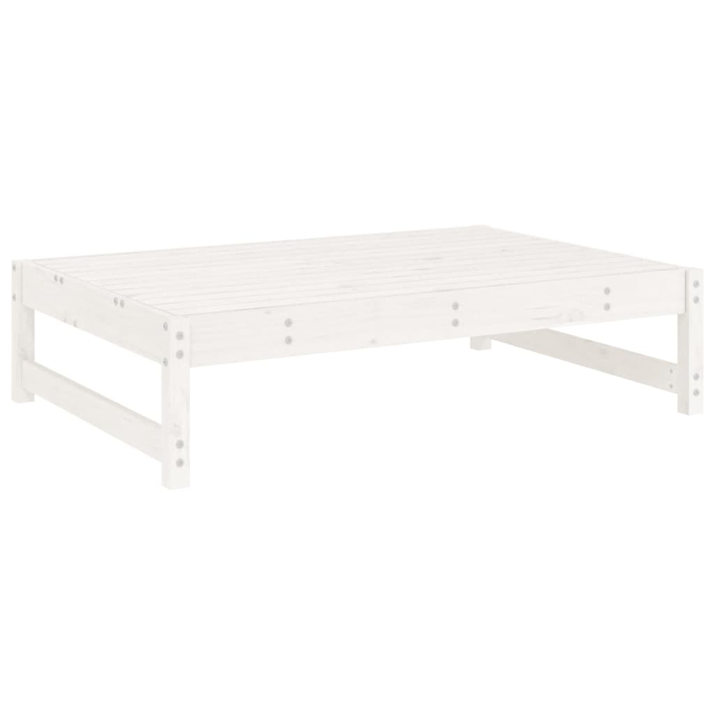 udendørs fodskammel 120x80 cm massivt fyrretræ hvid