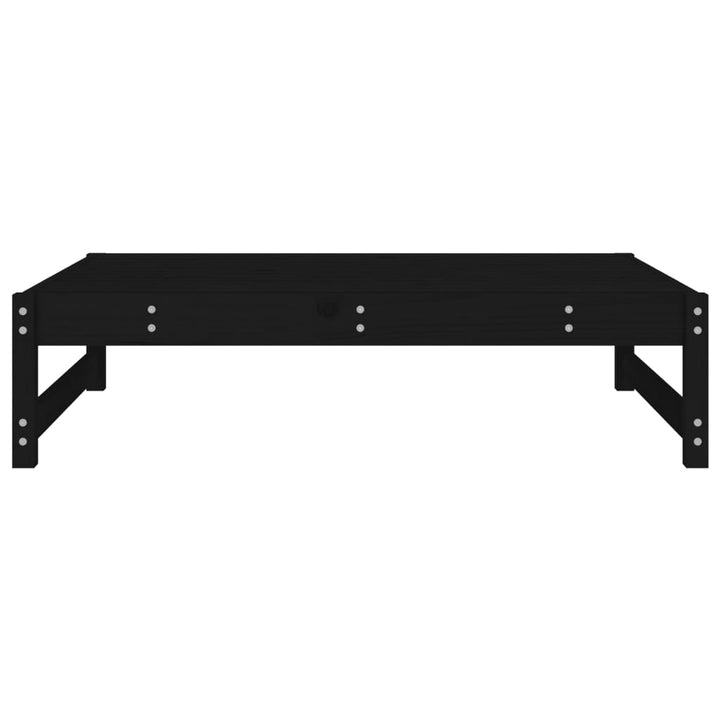 udendørs fodskammel 120x80 cm massivt fyrretræ sort