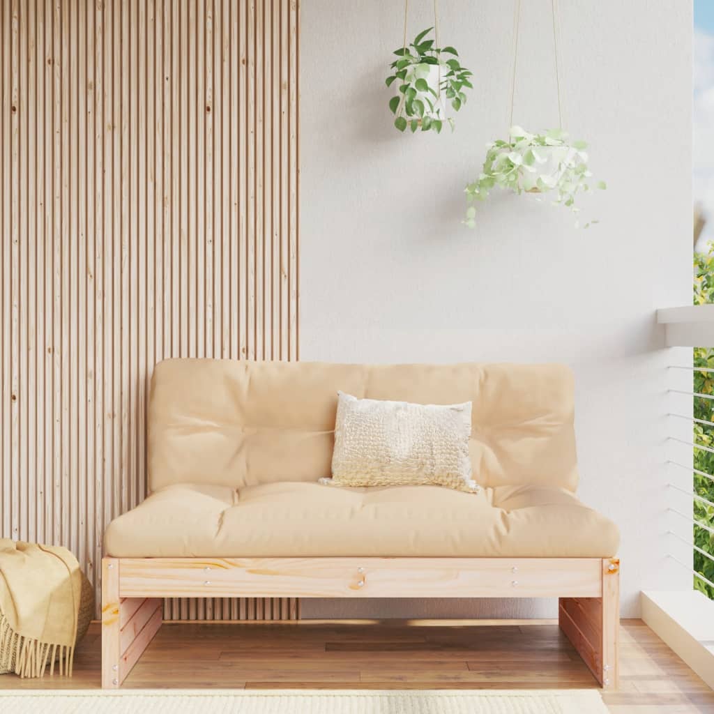 midtermodul til havesofa 120x80 cm massivt fyrretræ