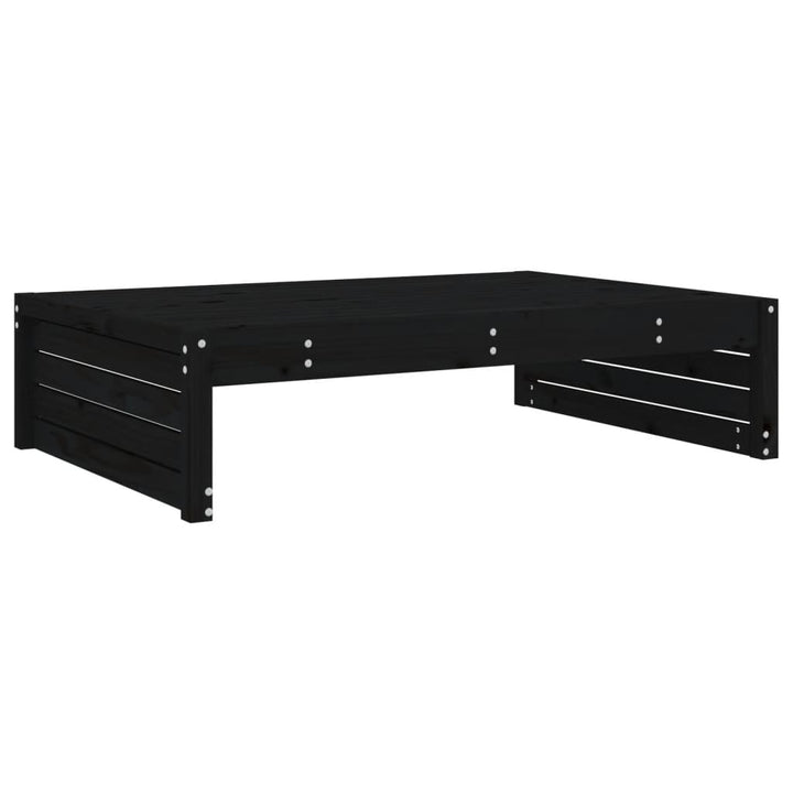 udendørs fodskammel 120x80 cm massivt fyrretræ sort