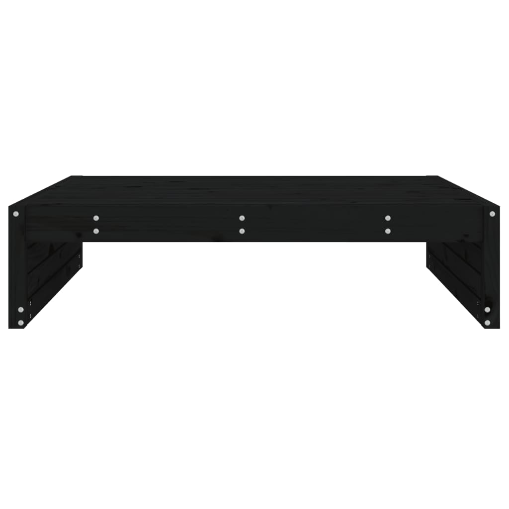 udendørs fodskammel 120x80 cm massivt fyrretræ sort