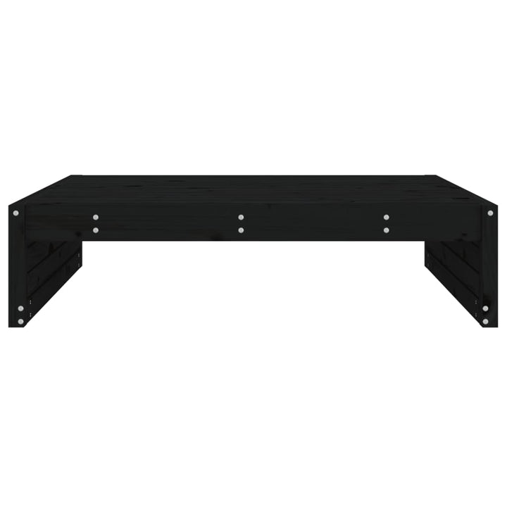udendørs fodskammel 120x80 cm massivt fyrretræ sort