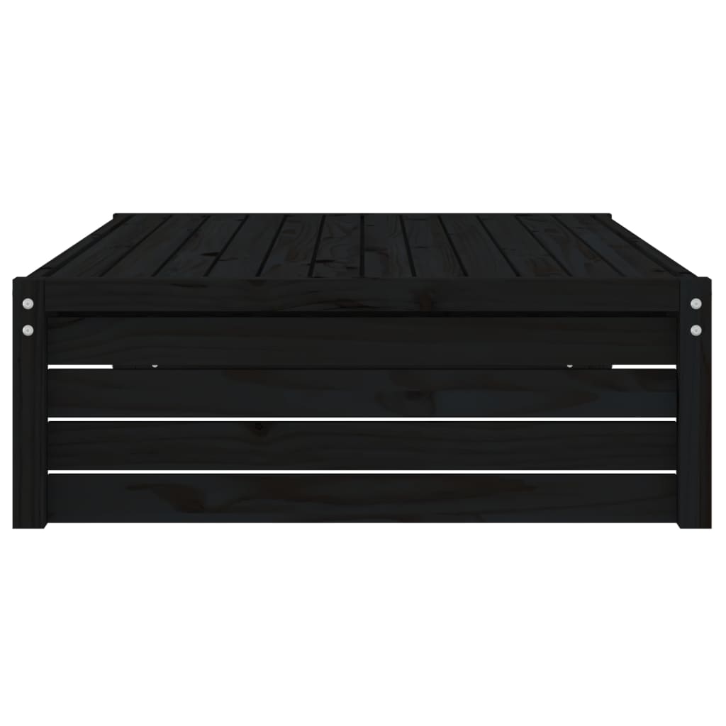 udendørs fodskammel 120x80 cm massivt fyrretræ sort