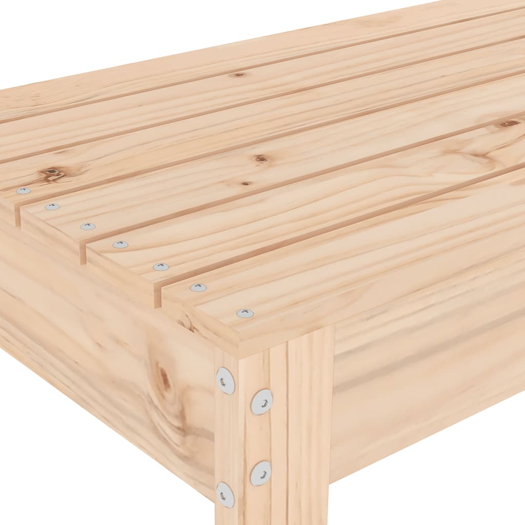 havebænk 80x38x45 cm massivt fyrretræ