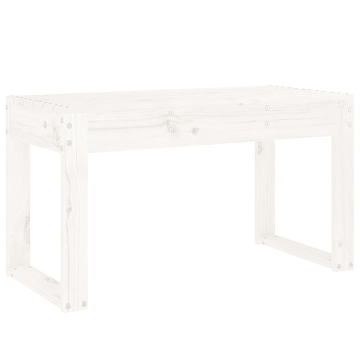 havebænk 80x38x45 cm massivt fyrretræ hvid