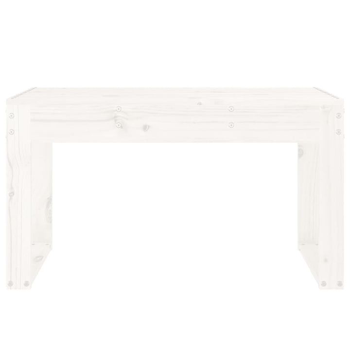 havebænk 80x38x45 cm massivt fyrretræ hvid