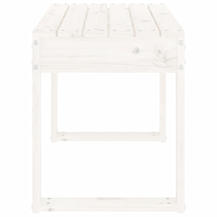 havebænk 80x38x45 cm massivt fyrretræ hvid