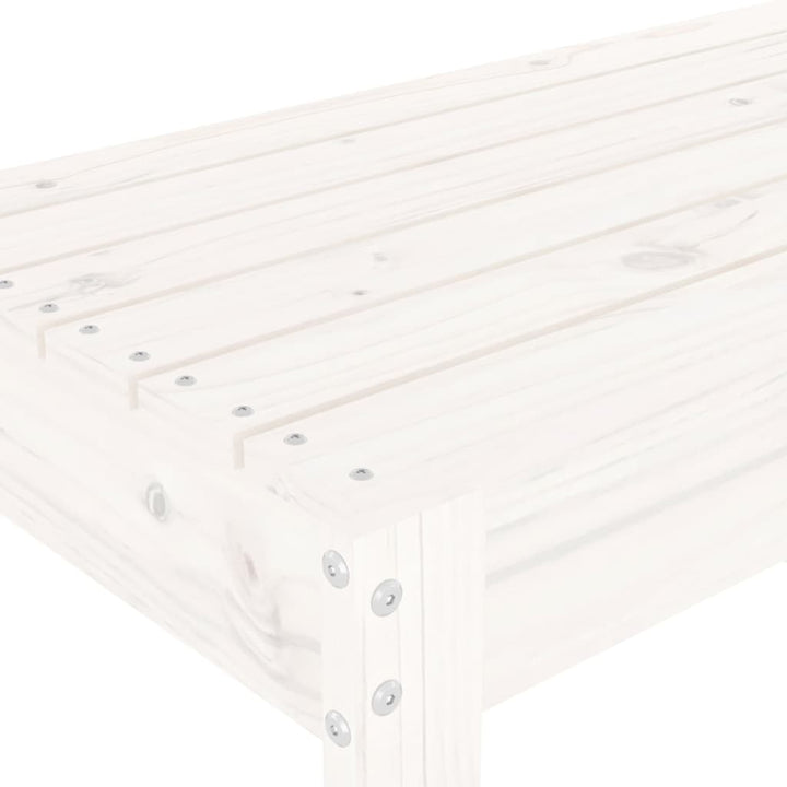 havebænk 80x38x45 cm massivt fyrretræ hvid