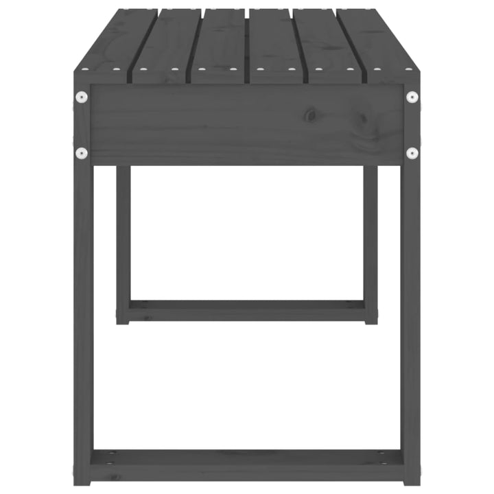 havebænk 80x38x45 cm massivt fyrretræ grå
