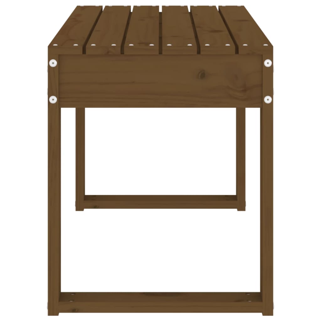 havebænk 80x38x45 cm massivt fyrretræ gyldenbrun