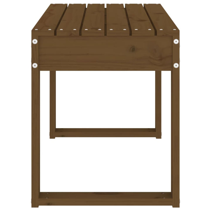 havebænk 80x38x45 cm massivt fyrretræ gyldenbrun