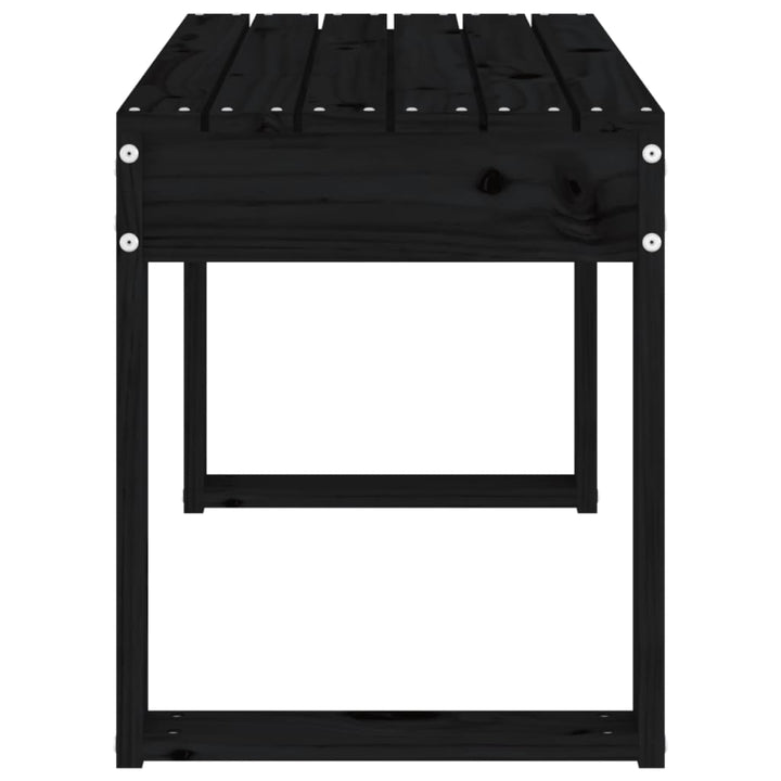 havebænk 80x38x45 cm massivt fyrretræ sort