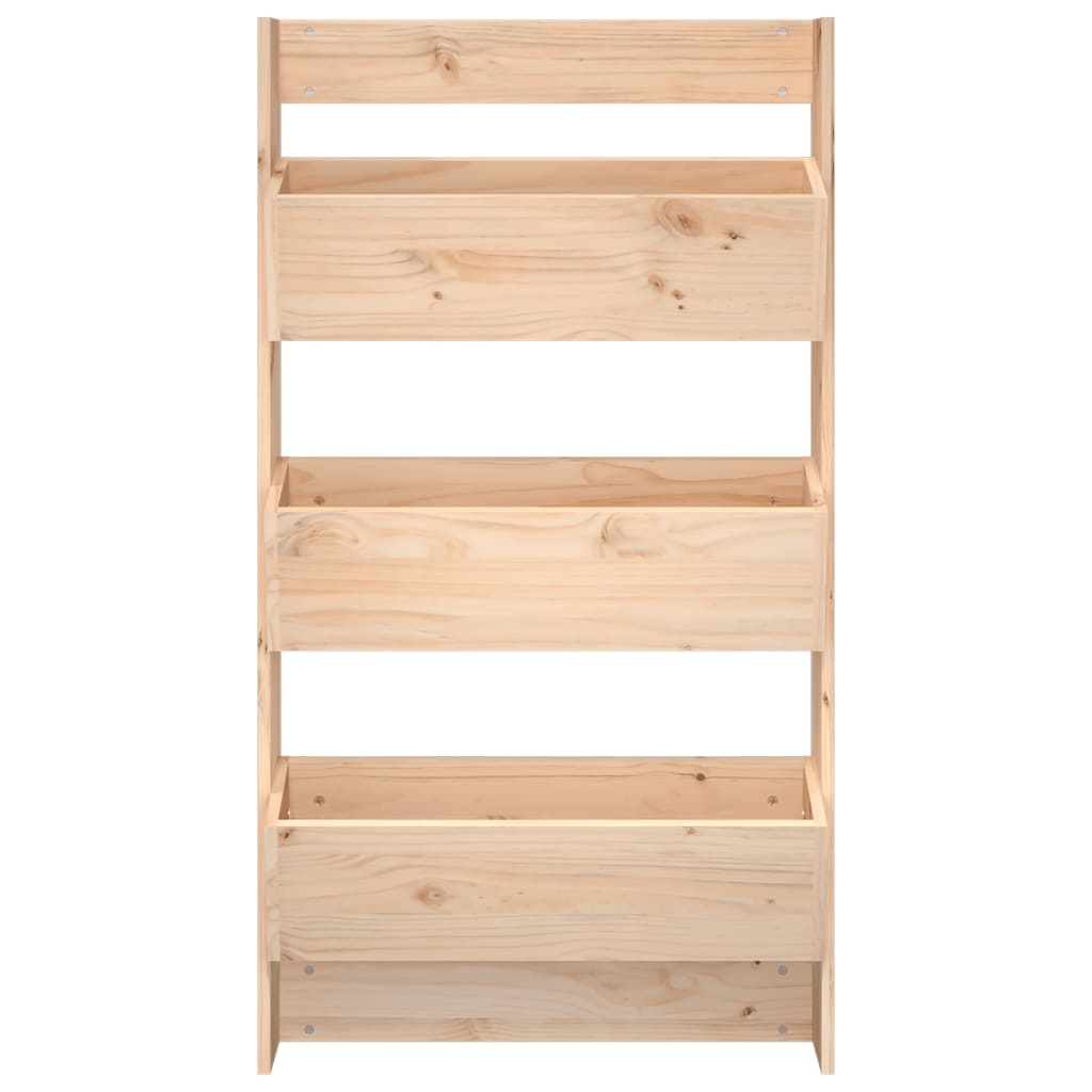 plantevæg 60x18,5x110 cm 3 niveauer massivt fyrretræ