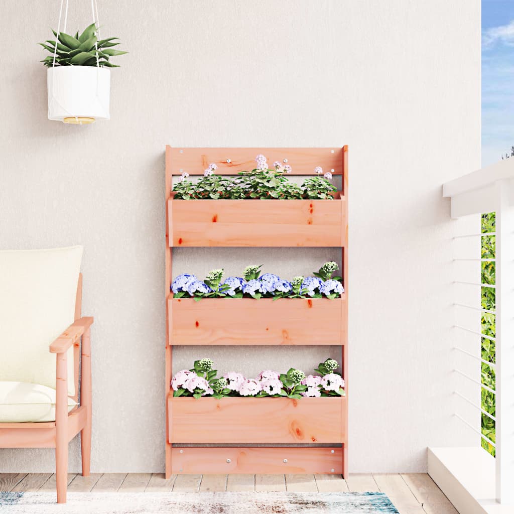 plantevæg 60x18,5x110 cm 3 niveauer massivt douglasgran