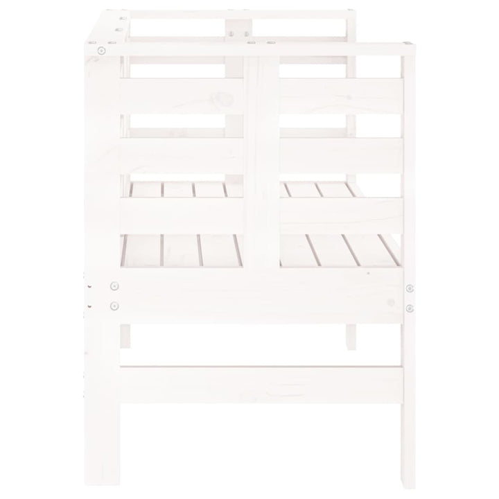havebænk 111,5x53x71 cm massivt fyrretræ hvid