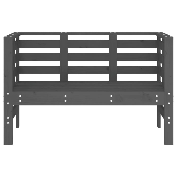 havebænk 111,5x53x71 cm massivt fyrretræ grå