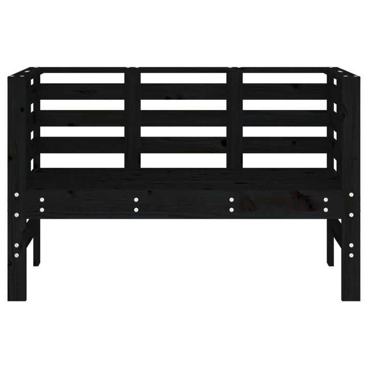 havebænk 111,5x53x71 cm massivt fyrretræ sort