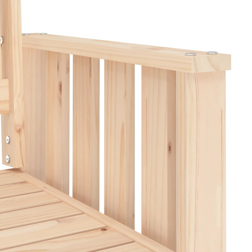 2-personers havebænk med bord massivt fyrretræ