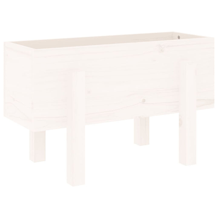 plantekasse 62x30x38 cm massivt fyrretræ hvid