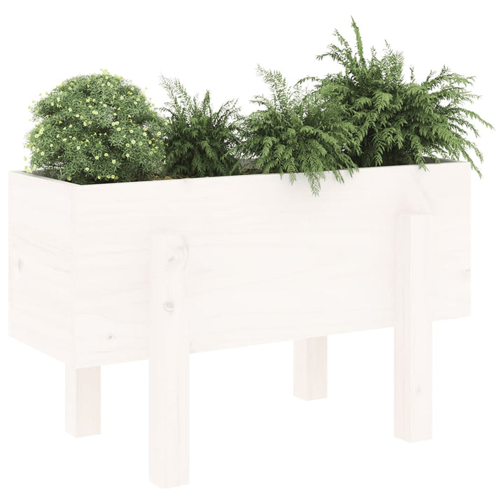 plantekasse 62x30x38 cm massivt fyrretræ hvid