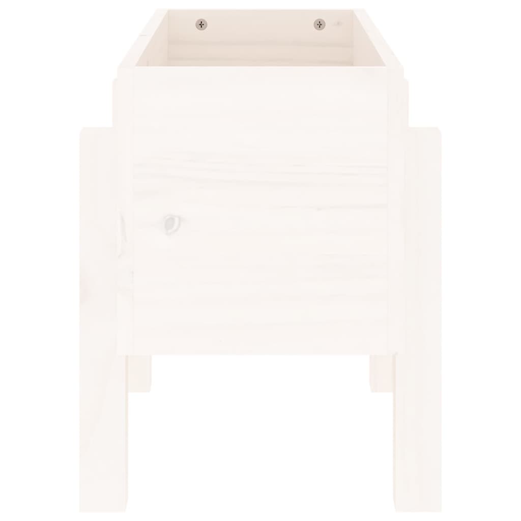 plantekasse 62x30x38 cm massivt fyrretræ hvid