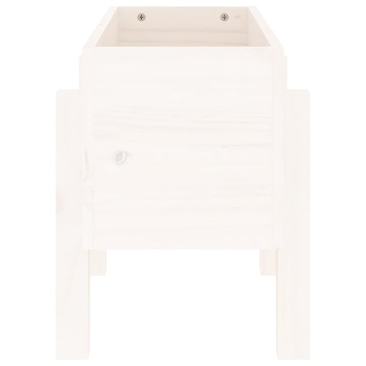 plantekasse 62x30x38 cm massivt fyrretræ hvid