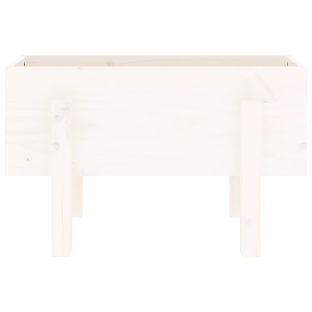 plantekasse 62x30x38 cm massivt fyrretræ hvid